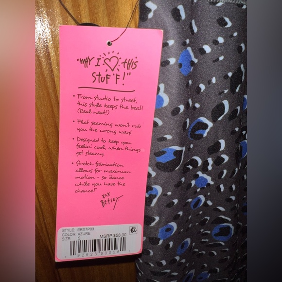 Betsey Johnson Women’s S Athletic Leggings (Cheetah Print) New with Tags - Picture 4 of 6